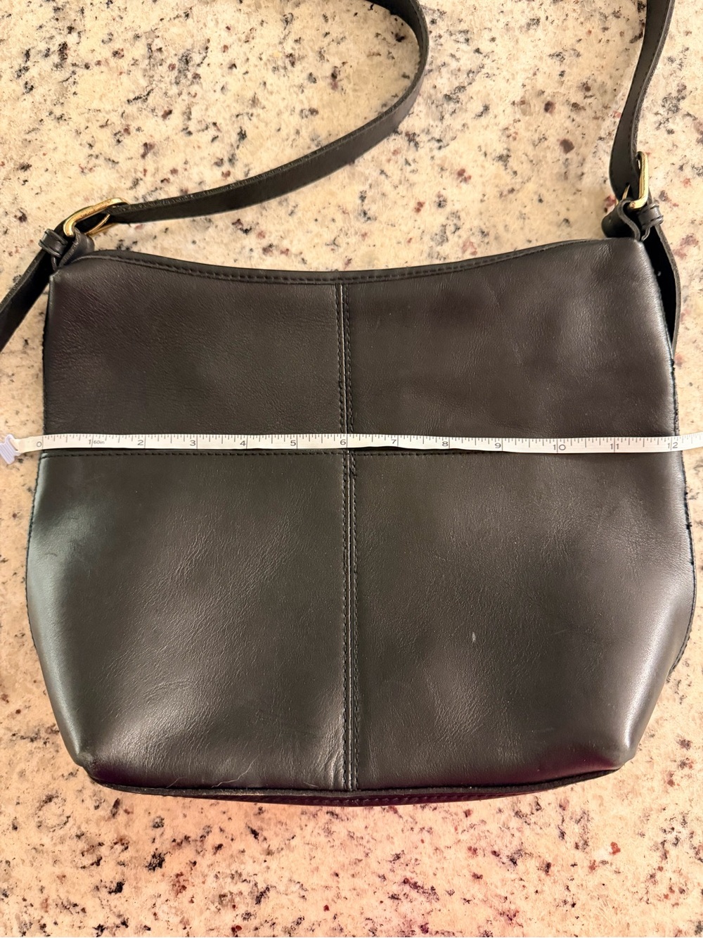 ✨ Vintage Leather Hunt Club Black Crossbody Bag - Picture 5 of 7